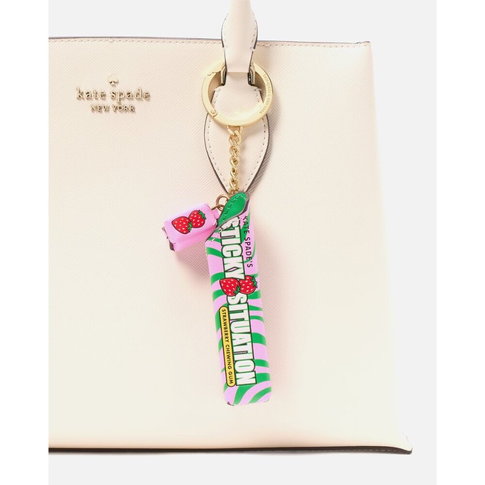 New Kate Spade Bubble Gum Bag Charm Pink / Green Multi